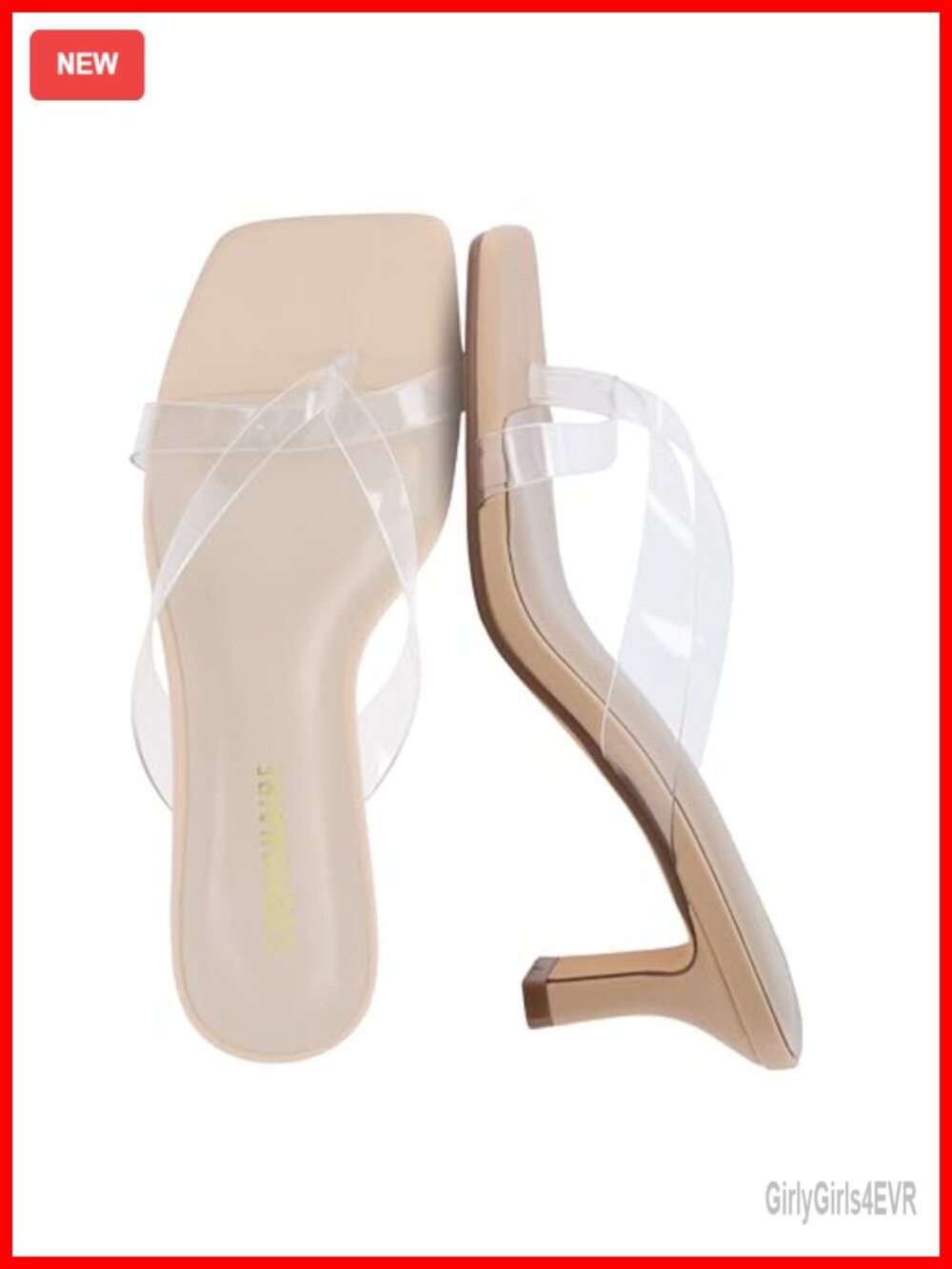 Cushionaire Shana Heeled Thong Sandals Women Square Toe Kitten Heel Slip On